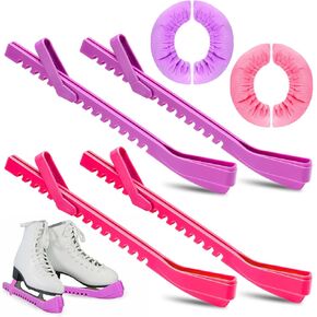 4 Pairs Ice Skate Guards Skate Blade Covers Hockey Skate Guard Ice Skating Covers Sports Blade Cover Ice Hockey Skate Accessories Figure Skates Blade Protector for Women Men