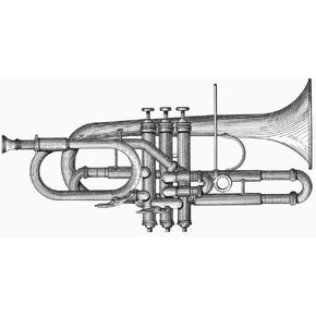 Cornet 1878 Na US Patent Cornet Of 1878 Line Engraving American 1892 Poster Print by (24 x 36)