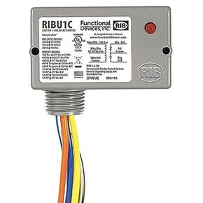 RIBU1C Enclosed Pilot Relay, 10 Amp Spdt with 10-30 Vac/Dc/120 Vac Coil (Twо Расk)