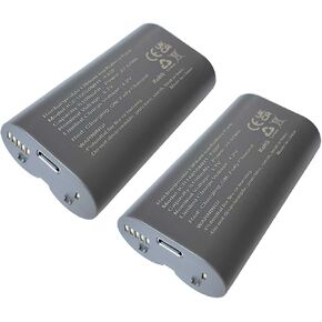 AOLIKES Battery Replacement for myQ Smart Garage Video Keypad, Fast Chargeing Fully Charged 6100mAh Battery Pack Within 3.5 Hs, Support PD/QC Charger - Set of 2