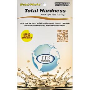 Industrial Test Systems WaterWorks 481108 Total Hardness Test Strip, 3 Second Test Time, 0-1000ppm Range (Pack of 30)