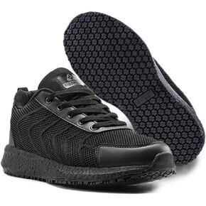 ALL DAY GRIP Women's Comfortable and Ultra Slip Resistant Shoes. Non Slip Work Sneakers for Healthcare and Food Service Workers.
