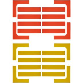 Court Line Marker Set Create Your Own Mini Pickleball Tennis Court (Red Yellow Court Marker)