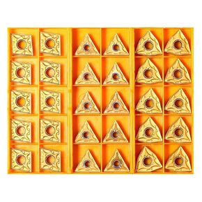 IRONWALLS 30pcs CNMG 431 WNMG 431 TNMG 331 CNC Lathe Indexable Solid Carbide Turning Insert Metal Cutting Blade for Turning Tool Holder for Roughing Finishing of Steel Iron