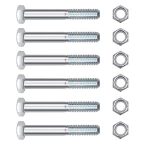 1/2" x 3-1/2" Shear Bolts for Rotary Cutters, with Nylock Nuts - Pack of 6