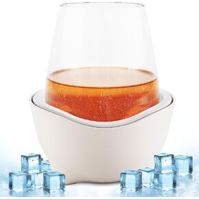 Stemless Wine Glass Chiller, Separable & Refreezable Wine Cooler to Keep the Chill in Your Glass, New Wine Accessory with Long-Lasting Temperature Control, Perfect Gift for Wine Lovers