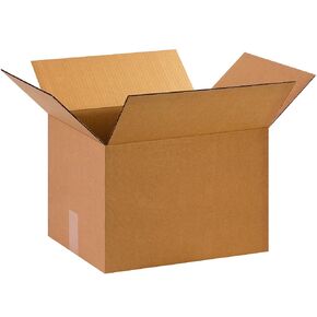 Partners Brand P151210 Corrugated Boxes, 15"L x 12"W x 10"H, Kraft (Pack of 25)