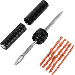 BWSHLF Tubeless Bike Tire Repair Kit for MTB and Road Bicycle Tires, Puncture Kit Include Bacon Strips Embedding Tool Black