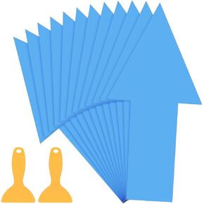 PATIKIL 12" x 6" Arrow Sticker, 12Pcs Removable Waterproof Self Adhesive Floor Stickers Directional Arrow Sign with Shovel for Road Instructions, Black in Kuwait