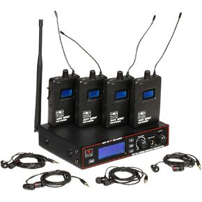 Galaxy Audio AS-1400-4 Band Pack Wireless In-Ear Personal Monitor System, Code M (516 MHz - 558 MHz)