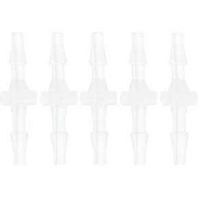5 Pcs Plastic Hose Barb Fitting 1/16" Stright Barb Hose Connector Clear PP