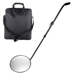Adjustable Under Vehicle Inspection Mirror with LED Light, Telescoping Handle, Magnifying Clear Image, Sturdy Portable & Foldable Design for Mechanics, Cars, Trucks, and Equipment
