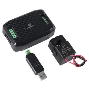 Alinan 1Set AC Communication Box, AC Current Voltage Power Energy Frequency Power Factor Communication Module Meter with RS485 USB Interface and Split Core Current