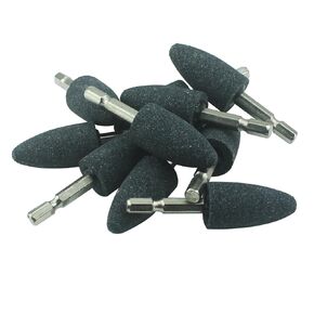 𝐉𝐔𝐍𝐋𝐈𝐗𝐍 10 Pcs 20 mm Bullet Shape Rotary Grinding Stone with 1/4-Inch Hex Shank Abrasive Stone Mounted Grinding Point for Drill