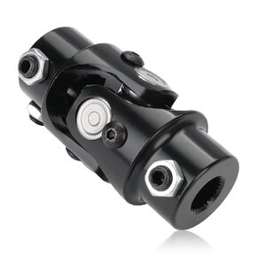 9/16"-26 Spline x 3/4" DD Single Steering Shaft Universal U Joint, 83mm (3-1/4"), Working Angle 35° Degree