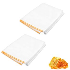 4 Pcs Ultra-Fine Mesh Honey Filter Bag, Honey Strainer for 5 Gallon Bucket, Nylon Strainer Bag with Adjustable Drawstring for Beginner Honey Extractor Equipment Bee Supplies(4)
