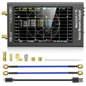 Elikliv Upgraded 4.3" NanoVNA-F V2 Vector Network Analyzer, 50KHz -3GHz Latest V0.4.0 HF VHF UHF Antenna Analyzer Ham Radio, 5000mAh VNA Analyzer Measuring S Parameters, SWR, Phase, Delay, Smith Chart