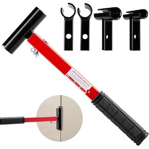 UPGADE Door Hinge Adjustment Tool - 4 in 1 Hinge Gap Adjusting Wrench Kit for Residential and Commercial, Heavy Duty Painted Steel Hinge Bender Wrench with Rubber Grip, Professional Door Hinge Tool
