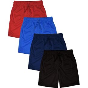 Andrew Scott Boys 7 Pack Active Performance Mesh Style Basketball Sport Shorts