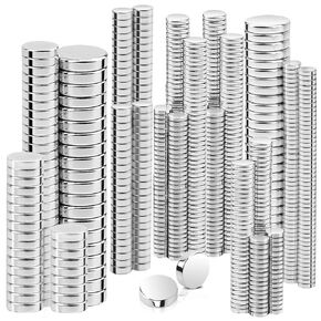 600 Pack Small Round Magnets Fridge Magnets Strong Neodymium Magnet Refrigerator Rare Earth Magnets for Crafts Whiteboard Cabinet Locker Mini Magnets 7 Different Sizes