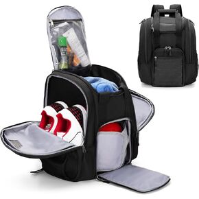 DSLEAF Bowling Ball Backpack for 1 Ball, Bowling Ball Bag with Side Shoe Pocket for A Pair of Shoes US Mens 16, Bowling Bag Backpack with Large Capacity for Bowling Lover