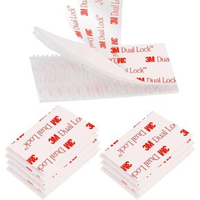 Dual Lock Fastener,1in x 2in 10pcs Reclosable Interlocking Tape Heavy Duty Adhesive Hook Lock Sticky Back Mushroom Mounting Tape,White Color,for Indoor and Outdoor.