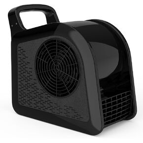 Air Mover Blower Fan for Drying Cooling and Ventilating, High Velocity Fan for Home Garage and Job Site Use, Portable Floor Fan with 185° Rotation, 3 Speeds, 2 AC Outlets, Blue