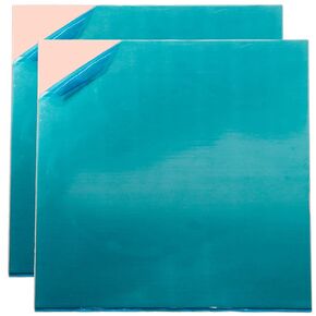 ABBECIAO 2Pack Pure Copper Metal Sheet Double Films Flat Smooth No Scratches for Crafts 4" x 4", 24 Gauge