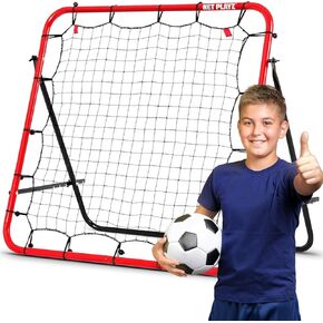 Soccer Rebounder, Kickback Rebound Net 3.3X3.3FT - Football Training Gifts, Aids & Equipment for Kids, Teens & All Ages, Portable, 6 Adjustable Angles