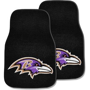 FANMATS - 5675 NFL Baltimore Ravens Nylon Face Carpet Car Mat black 18"x27"