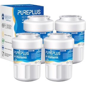 PUREPLUS MWF Water Filter Replacement for GE SmartWater, HDX FMG-1, MWFP, MWFA, PL-100, WFC1201, RWF0600A, PC75009, RWF1060, 197D6321P006, GSE25GSHECSS, Kenmore 469991 Refrigerator Cartridge, 2Pack