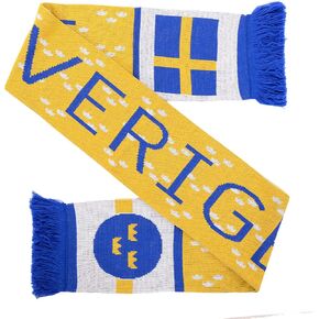 Sweden Sverige Soccer Knit Scarf