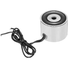 uxcell DC24V 25KG Lift Holding Electromagnet Sucking Disc Electric Lifting Magnet Solenoid