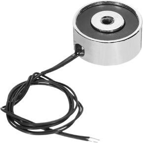 uxcell DC24V 5KG Lift Holding Electromagnet Sucking Disc Electric Lifting Magnet Solenoid