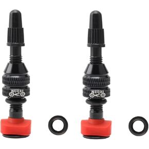 2PCS Bicycle Tubeless Valves, Aluminum Alloy Tubeless Presta Valve Bicycle Valve Adapter Bicycle Valve Extension Tubeless Presta Valve Stem 40mm