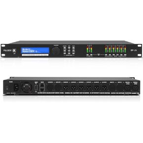 DP-26 2-In/6-Out Professional Digital Audio Processor, DSP Loudspeaker Management for Line Array Systems, All-in-One Matrix System with Equalizer, Crossover, Mixer, Effect Processor & Delayer.