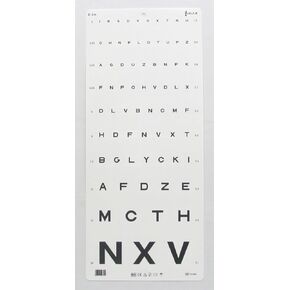 Monoyer Optometric Chart 3 Meters - Precise Near Vision Assessment