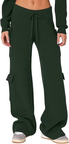 REORIA طقم سترة نسائي مكون من قطعتين بقلنسوة وسراويل شحن لخريف وشتاء 2024 نمط السفر in Kuwait