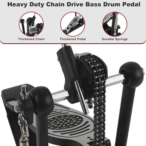 Bass drum pedal,Double chain pedal,Single pedal hammer, bass drum pedal hammer, drum practice instrument accessories in Saudi Arabia
