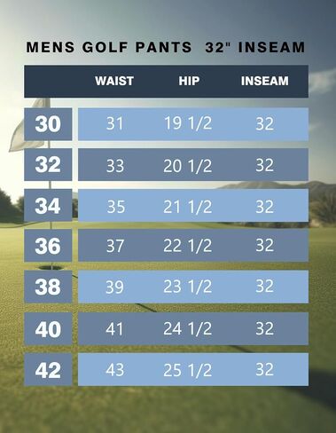 Mens Golf Pants Classic Fit Flat Front Work Dress Pants 32" Inseam Stretch Slim Fit Casual Pants with 5 Pockets in Saudi Arabia