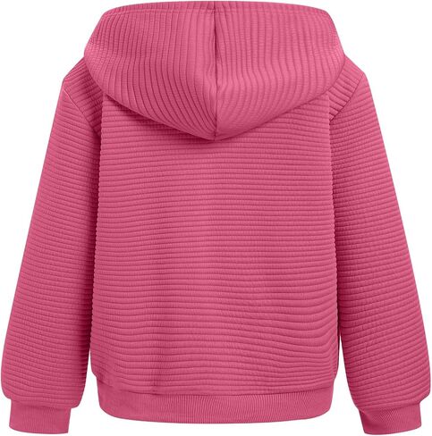 OBEEII Girls Zip Up Hoodies Sweatshirt Long Sleeve Sweatshirt with Pockets Running Top Cute Fall Winter Clothes 5-14 Years in Saudi Arabia