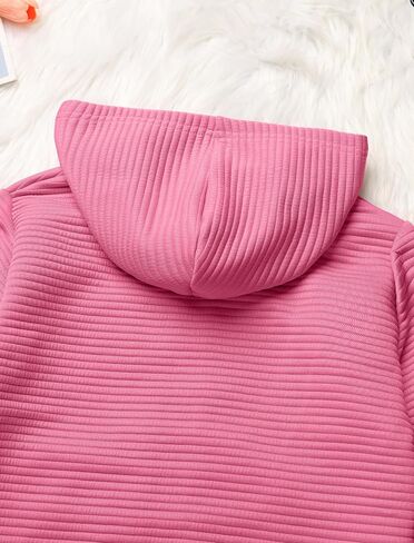 OBEEII Girls Zip Up Hoodies Sweatshirt Long Sleeve Sweatshirt with Pockets Running Top Cute Fall Winter Clothes 5-14 Years in Saudi Arabia