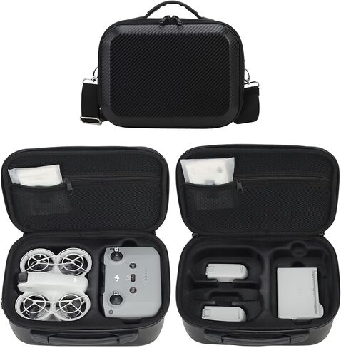 Carrying Case for DJI Neo-Portable PU Protective Storage Bag with YKK Zipper for DJI Neo Fly More Combo,RC-N3 Remote Controller, Neo Intelligent Flight Battery & Aceessories-Grey in Kuwait