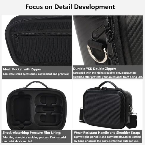 Carrying Case for DJI Neo-Portable PU Protective Storage Bag with YKK Zipper for DJI Neo Fly More Combo,RC-N3 Remote Controller, Neo Intelligent Flight Battery & Aceessories-Grey in Kuwait