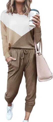 ETCYY NEW Lounge Sets for Women Sweatsuits Sets Two Piece Outfit Long Sleeve Pant Workout Athletic Tracksuits in Saudi Arabia