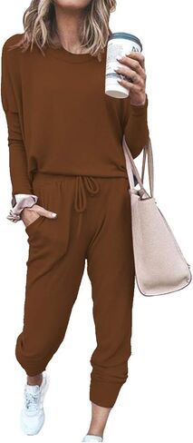 ETCYY NEW Lounge Sets for Women Sweatsuits Sets Two Piece Outfit Long Sleeve Pant Workout Athletic Tracksuits in Saudi Arabia