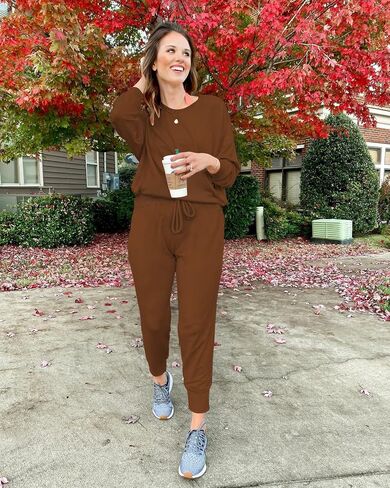 ETCYY NEW Lounge Sets for Women Sweatsuits Sets Two Piece Outfit Long Sleeve Pant Workout Athletic Tracksuits in Saudi Arabia