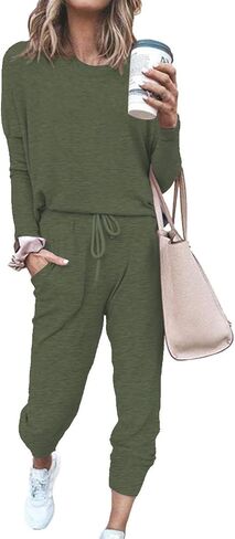 ETCYY NEW Lounge Sets for Women Sweatsuits Sets Two Piece Outfit Long Sleeve Pant Workout Athletic Tracksuits in Saudi Arabia