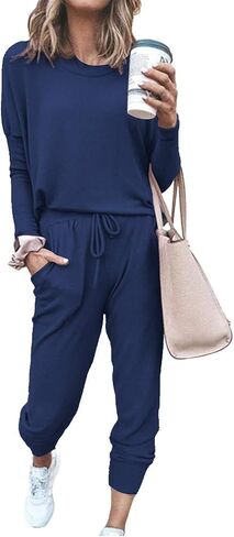 ETCYY NEW Lounge Sets for Women Sweatsuits Sets Two Piece Outfit Long Sleeve Pant Workout Athletic Tracksuits in Saudi Arabia