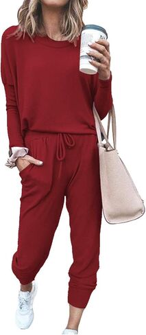 ETCYY NEW Lounge Sets for Women Sweatsuits Sets Two Piece Outfit Long Sleeve Pant Workout Athletic Tracksuits in Saudi Arabia